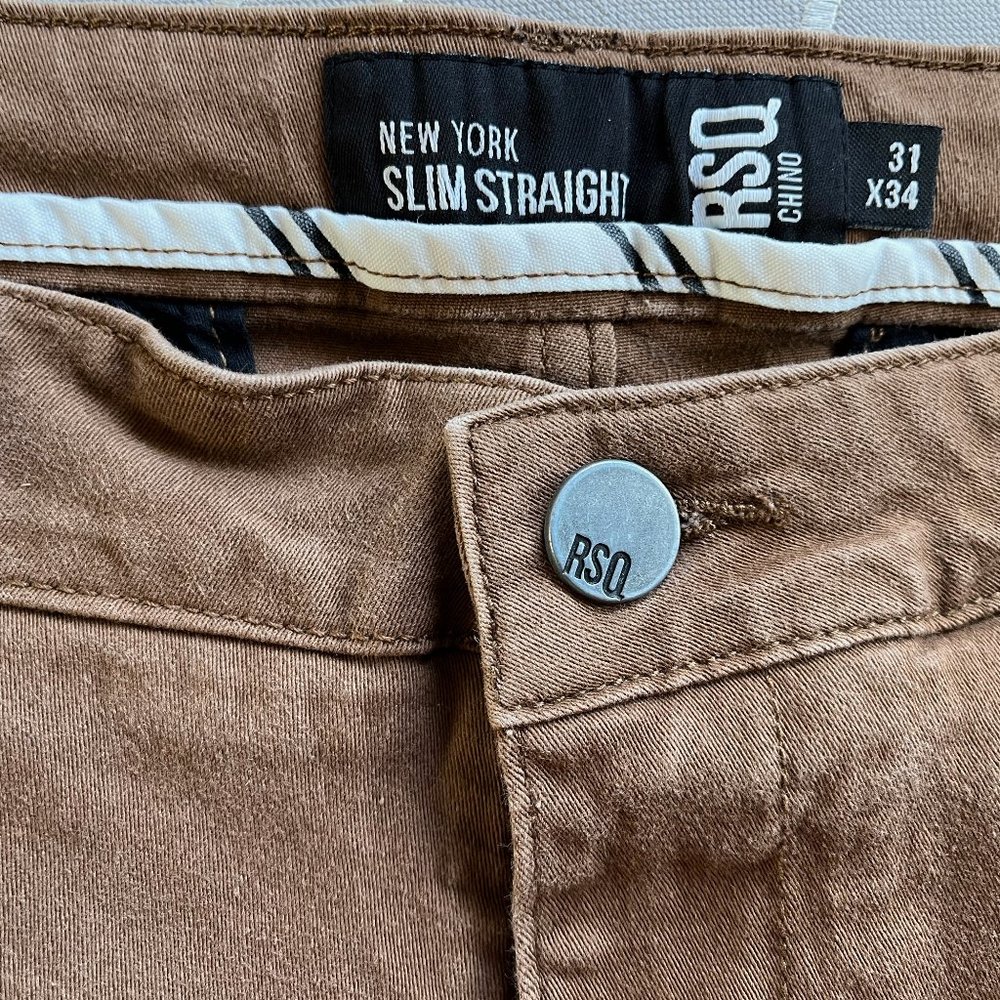 RSQ Brown Chinos - Size 31x34